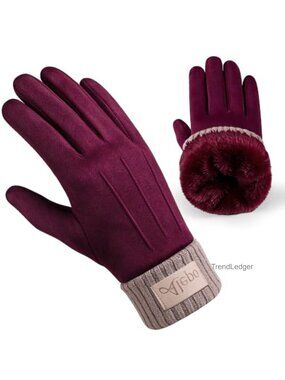 Women's Touchscreen Winter Gloves Fleece Lined Warm Cold Weather